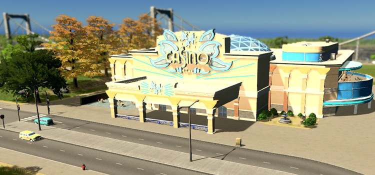 Front side of The Casino unique building (Cities: Skylines)