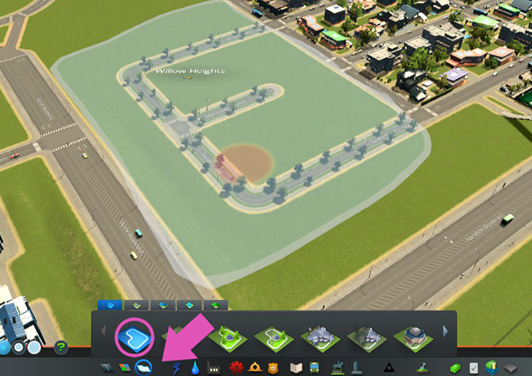 The Paint District tool. / Cities: Skylines