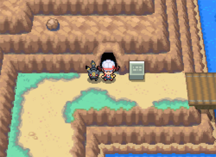 The entrance to Dark Cave on Route 45 / Pokemon HGSS