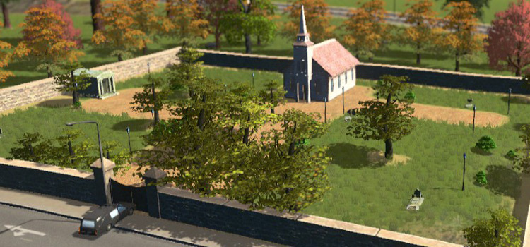 Emptying an existing cemetery in Cities: Skylines
