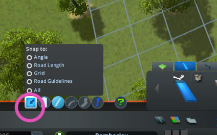 Turning off snapping can make it easier to position pylons precisely / Cities: Skylines