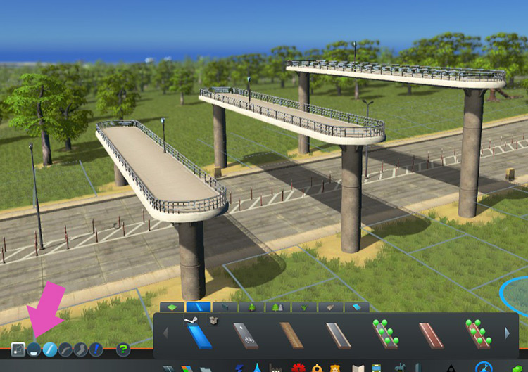 Three slightly different walkway heights / Cities: Skylines