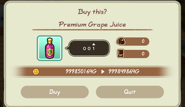 The farmer purchases a bottle of Premium Grape Juice from Adge Winery / SoS: FoMT