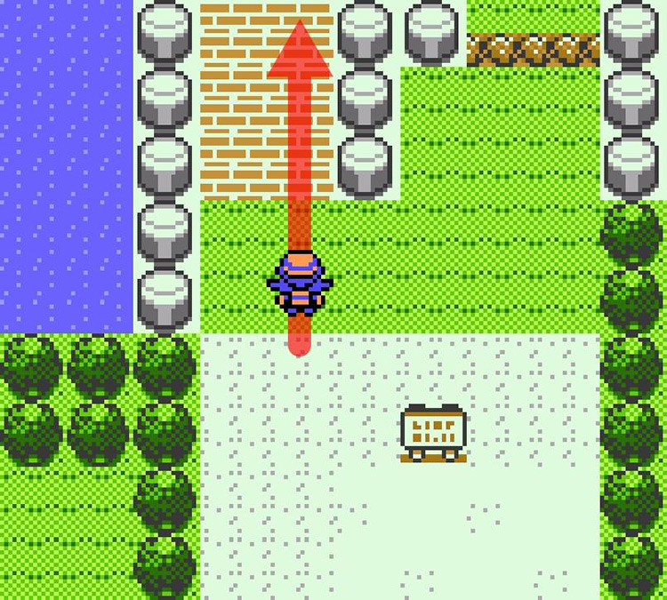 Exiting Cerulean City toward Route 24 to the north / Pokémon Crystal