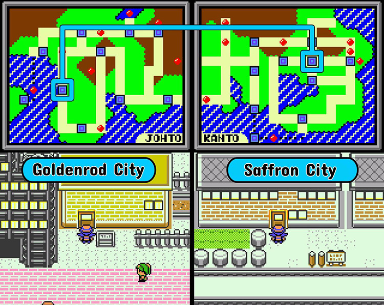 Magnet Train stations and route / Pokémon Crystal