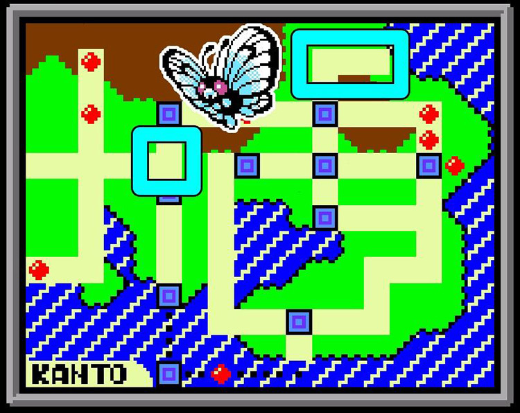 Wild Butterfree locations in Kanto / Pokémon Crystal