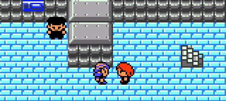 Rival surprises us at the Team Rocket Warehouse in Goldenrod City / Pokémon Crystal