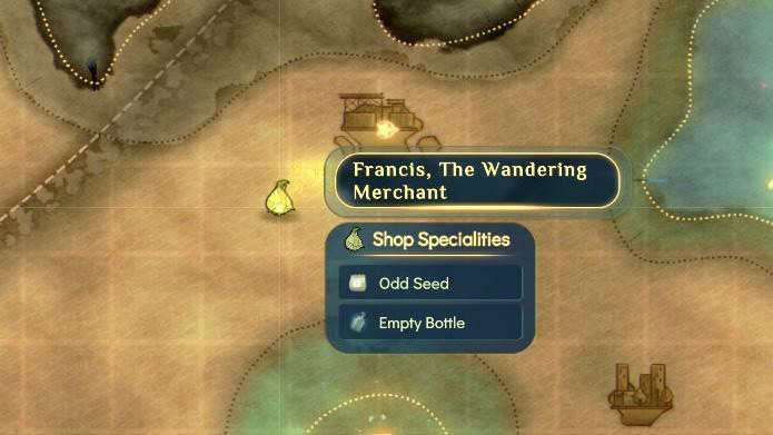 Where you are on the map, Francis is usually just nearby / Spiritfarer