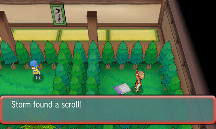Location of the scroll with the code / Pokémon ORAS