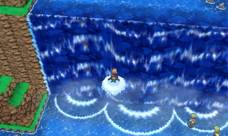 Using Waterfall to enter Ever Grande City / Pokémon ORAS