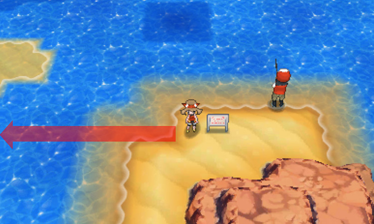 An island on Route 128 / Pokémon ORAS