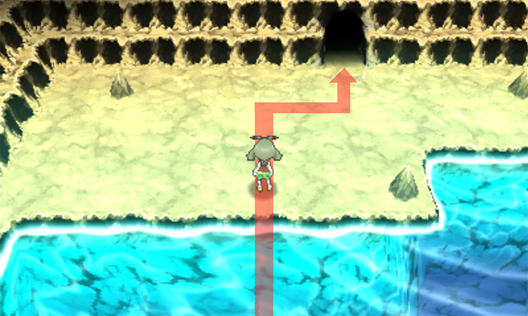 Cave entrance to the deepest part of Meteor Falls / Pokémon Omega Ruby and Alpha Sapphire