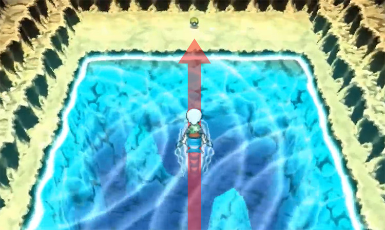 The location of TM02 Dragon Claw in Meteor Falls / Pokémon Omega Ruby and Alpha Sapphire