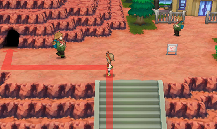 The entrance that leads to Fiery Path / Pokémon Omega Ruby and Alpha Sapphire