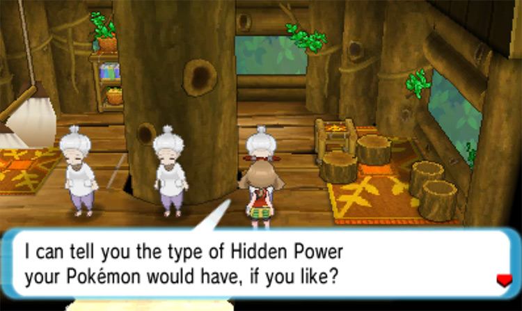 Talking to the elderly woman on the right / Pokemon ORAS