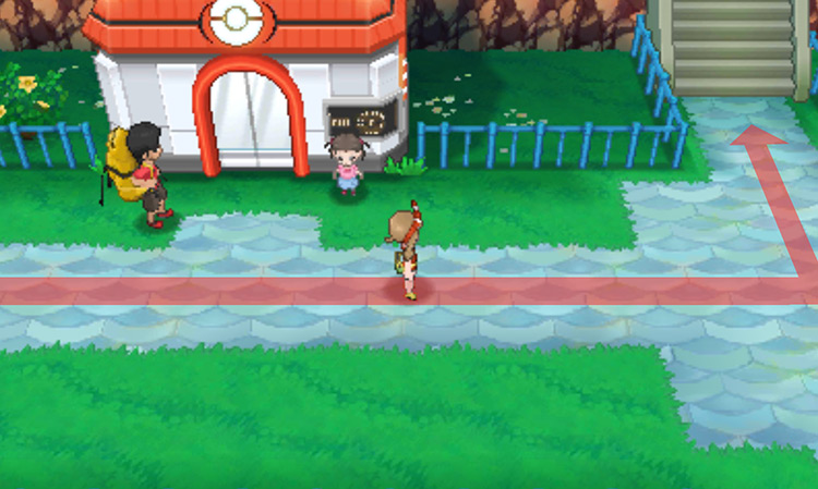 Passing through Lilycove City’s Pokémon Center / Pokémon ORAS