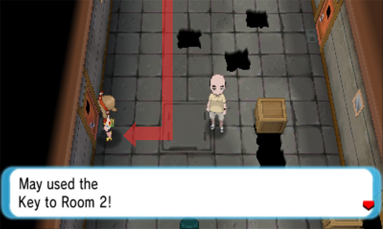 Using the key to open Room 2 / Pokémon Omega Ruby and Alpha Sapphire