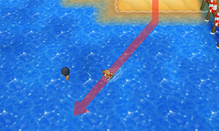 Surfing along Route 109 / Pokémon Omega Ruby and Alpha Sapphire