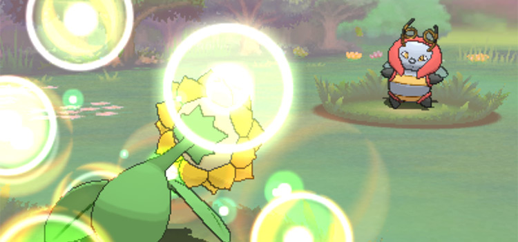 Sunflora using Solar Beam in Pokémon Alpha Sapphire