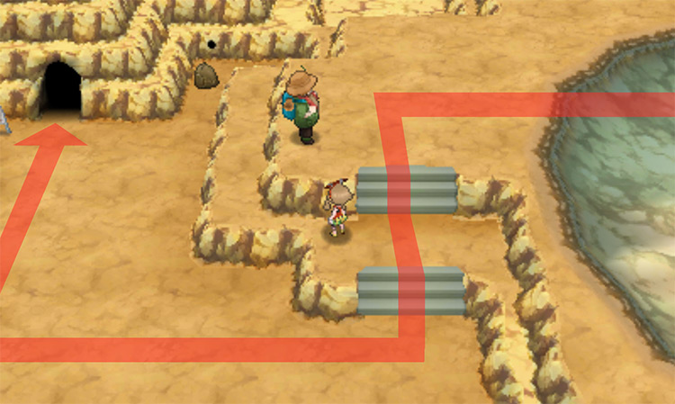 The entrance to Meteor Falls / Pokémon Omega Ruby and Alpha Sapphire