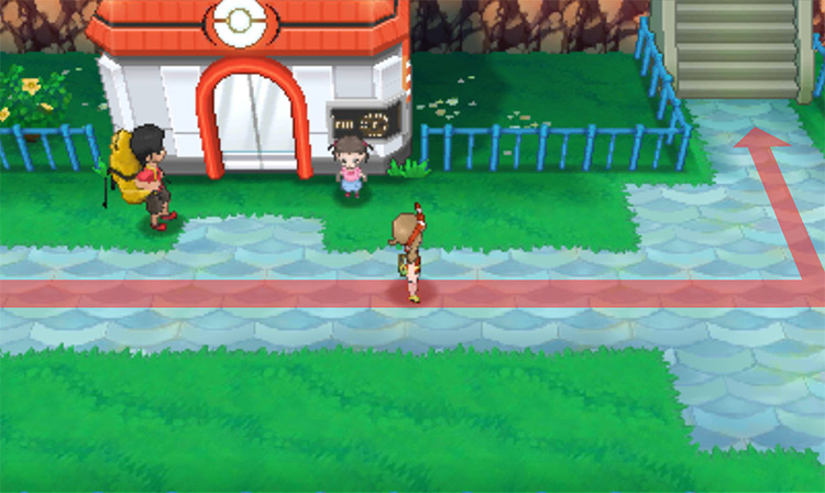 Passing through Lilycove City’s Pokémon Center / Pokémon Omega Ruby and Alpha Sapphire