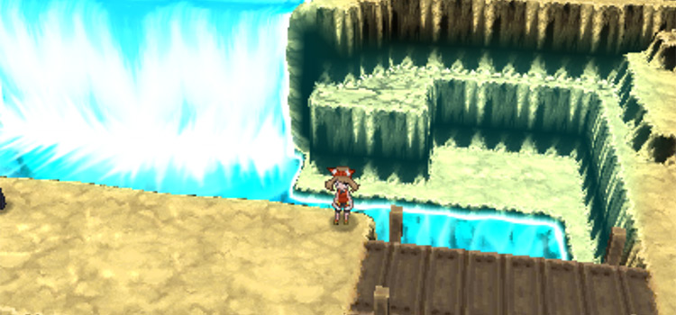 Inside Meteor Falls in Pokémon Alpha Sapphire