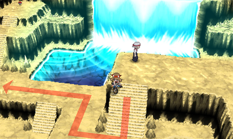 The Moon Stone is visible at this vantage point / Pokémon ORAS