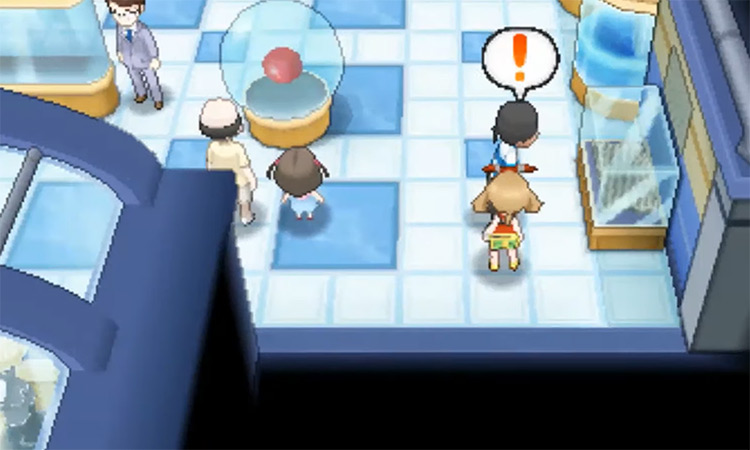 The grunt that gives you TM46 in Slateport’s Museum / Pokémon ORAS