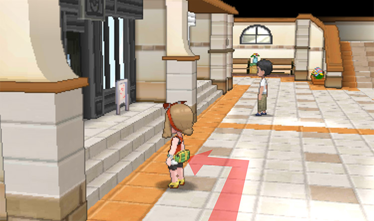 Outside Inverse Battle Stop’s entrance / Pokémon ORAS