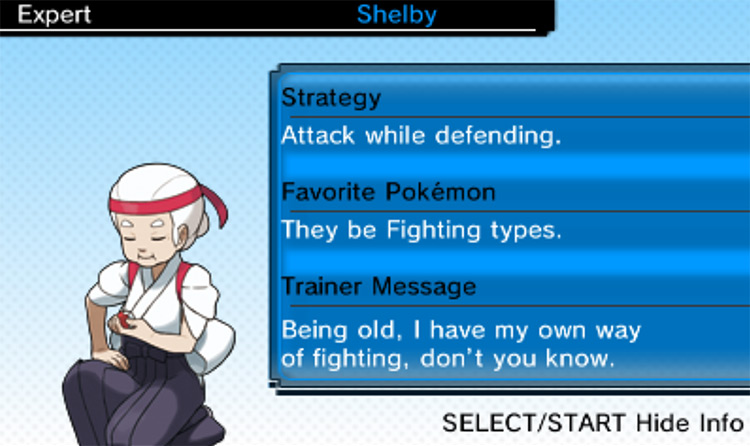 Expert Shelby’s Trainer’s Eyes profile / Pokémon ORAS
