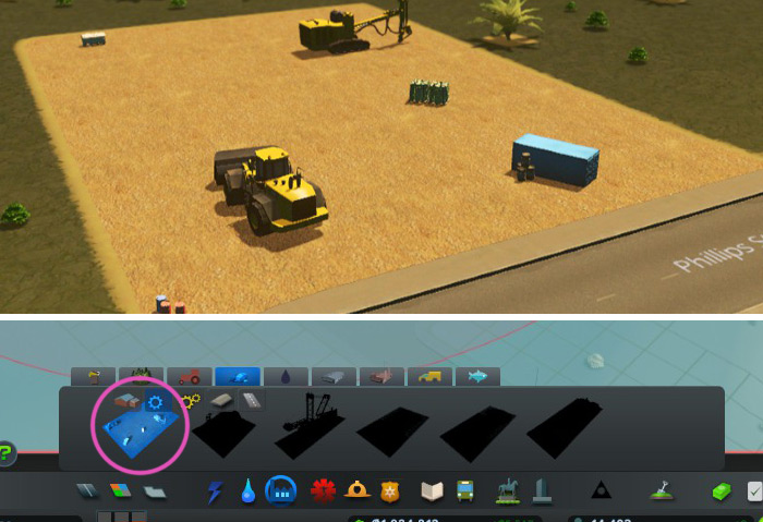 You’ll find the small ore mine still in the Ore Industry tab, under Extractor Buildings / Cities: Skylines