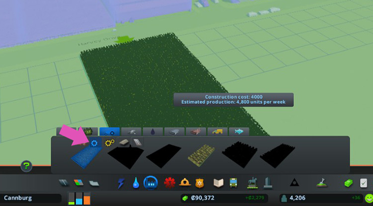 Click on the single gear icon to show the extractor buildings for your industry area. / Cities: Skylines