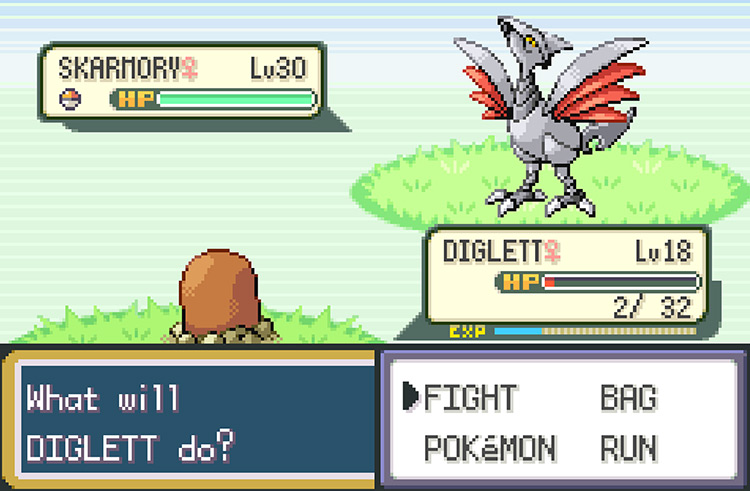 Battling a Skarmory in Sevault Canyon / Pokémon FireRed & LeafGreen