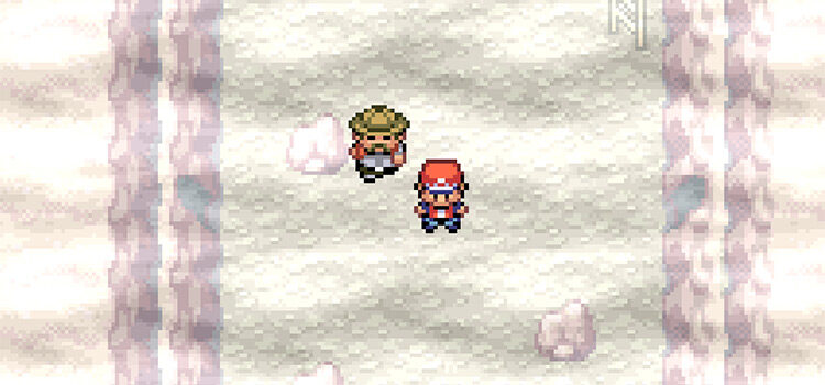 Standing inside of the Lost Cave in LeafGreen