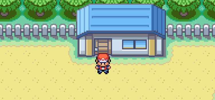 Standing Outside the HM02 House in Pokémon FireRed