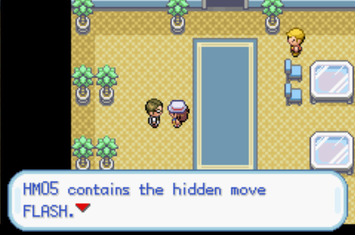 Receiving HM05 Flash from Professor Oak’s aide on Route 2 / Pokémon FireRed and LeafGreen