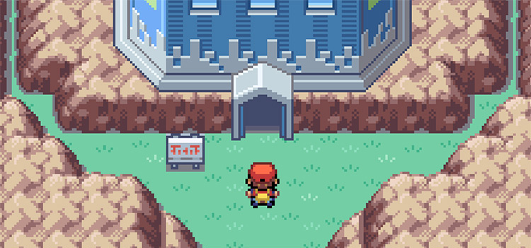 Outside trainer tower in FireRed