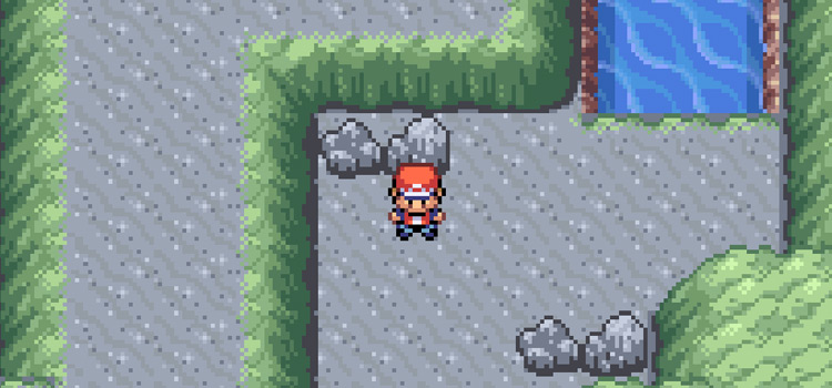 Inside Cerulean Cave in Pokémon LeafGreen