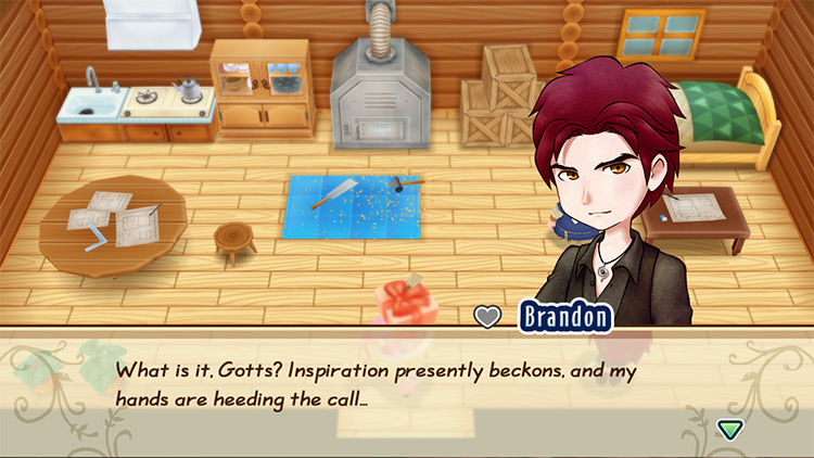 Brandon’s dialogue for the gray heart event inside Gotts’ Workshop / SoS: FoMT