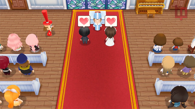 The farmer marries Doctor at the Church with all the villagers in attendance / SoS: FoMT