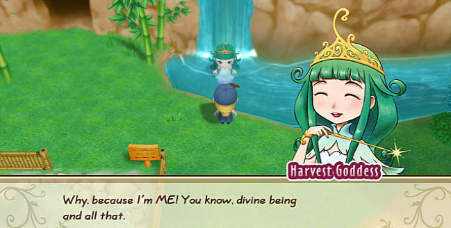 Harvest Goddess’s dialogue when she appears to the farmer / SoS: FoMT