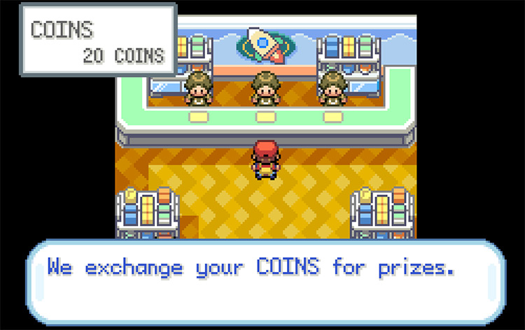 Exchanging coins for prizes in the Rocket Game Corner / Pokemon FRLG