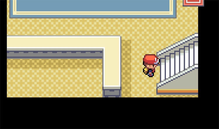 The stairs leading to Professor Oak’s Aid / Pokemon FRLG