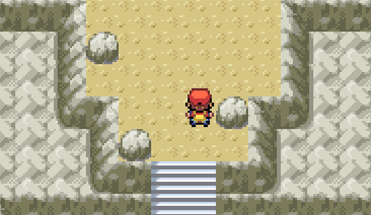 Standing at the beginning of Mt. Ember / Pokémon FRLG