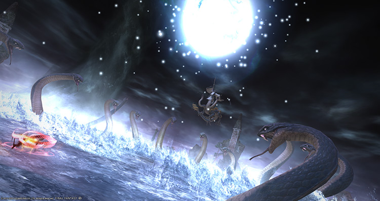 Seiryu uses “Strength of Spirit” as the arena is reformed / Final Fantasy XIV