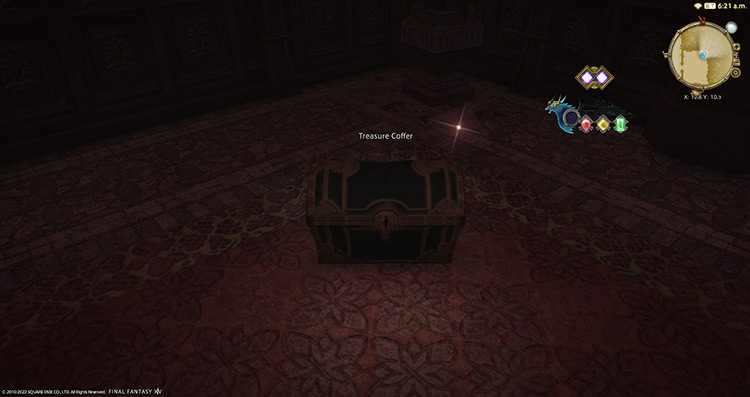 One of the extra coffers inside Haukke Manor (Hard) / FFXIV