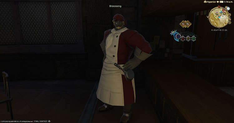 Chef Bloezoeng in the Seventh Heaven Bar / Final Fantasy XIV