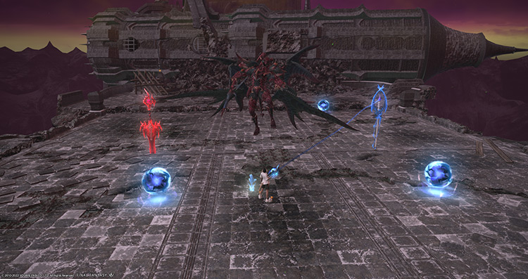 Nidhogg’s Fang and Claw with Flare Stars floating around / FFXIV