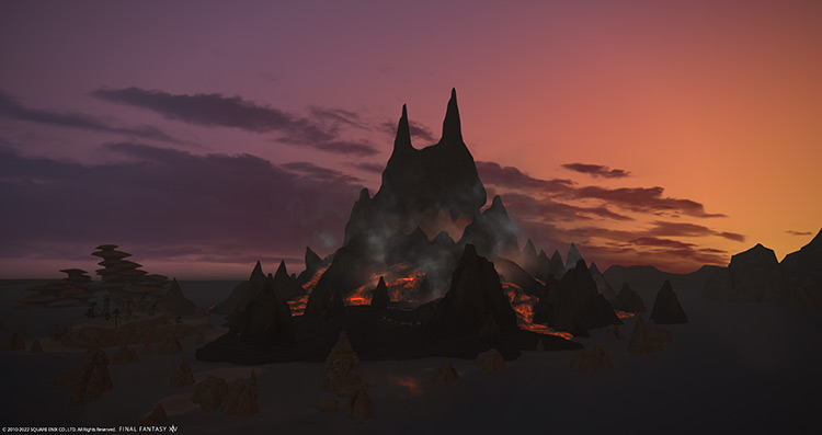 Sun setting over Hells’ Lid / Final Fantasy XIV