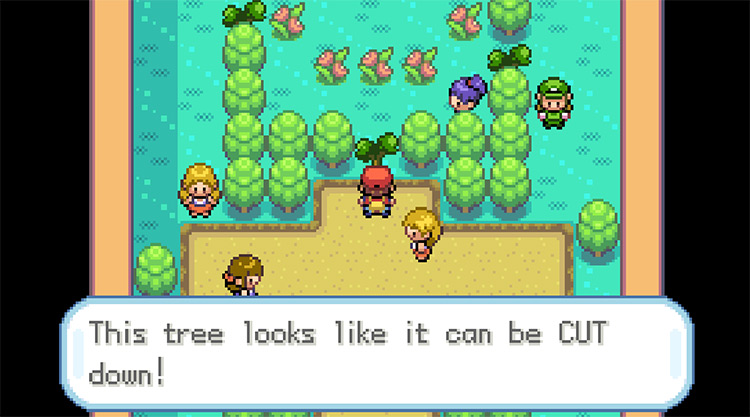 The front tree blocking Erika in the Celadon City Gym / Pokémon FireRed and LeafGreen